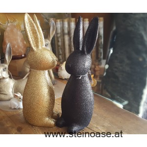 Glitzer-Hase 'SCHWARZ'